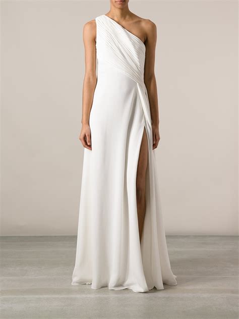 yves saint laurent dress white|saint laurent evening dresses.